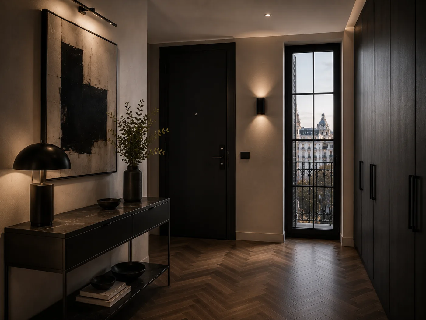 Gris Urbano Suite — entry hallway