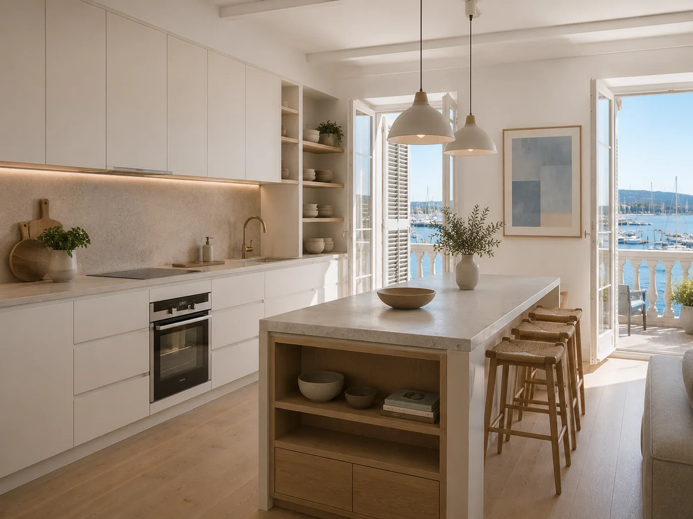 Palma Seafront Atelier — kitchen