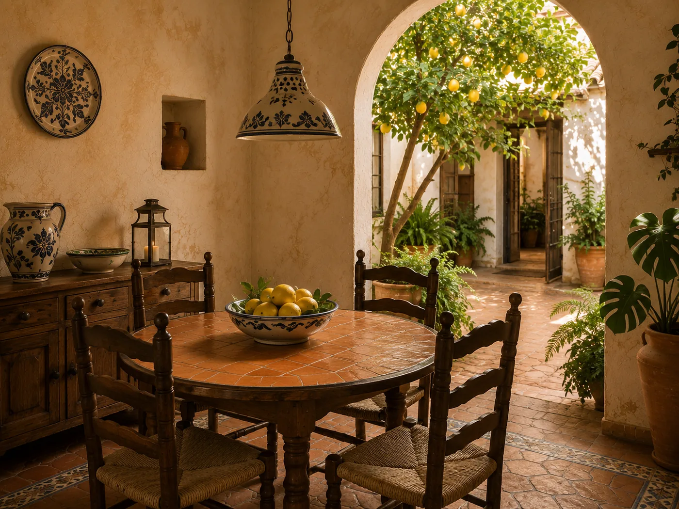 Casa Naranjo Patio — dining area