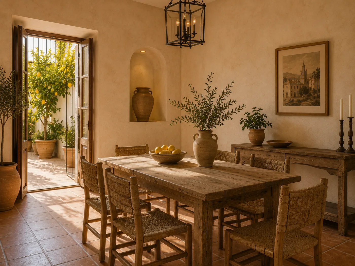 Patio Limonero House — dining area