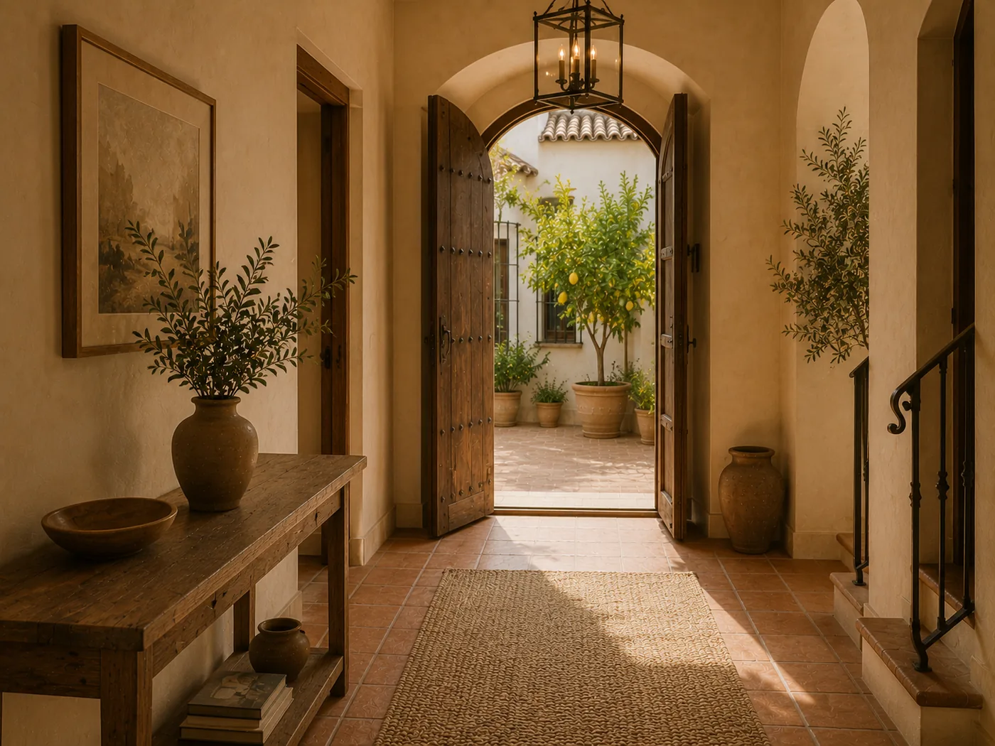 Patio Limonero House — entry hallway