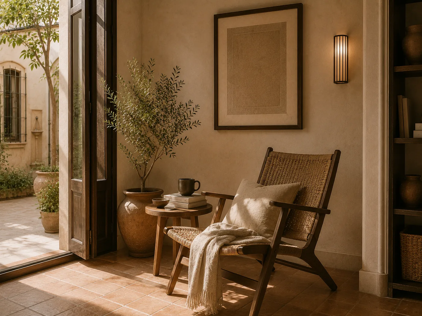 Santa Cruz Patio Hideaway — reading corner